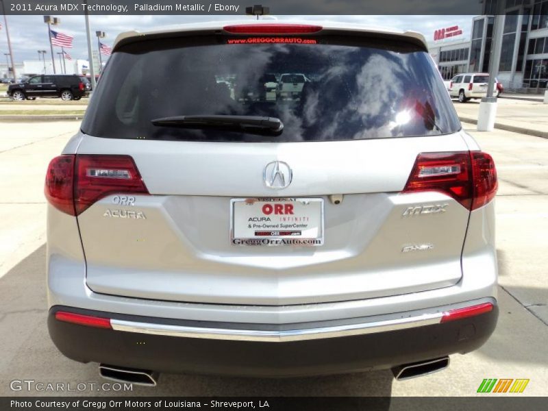 Palladium Metallic / Ebony 2011 Acura MDX Technology