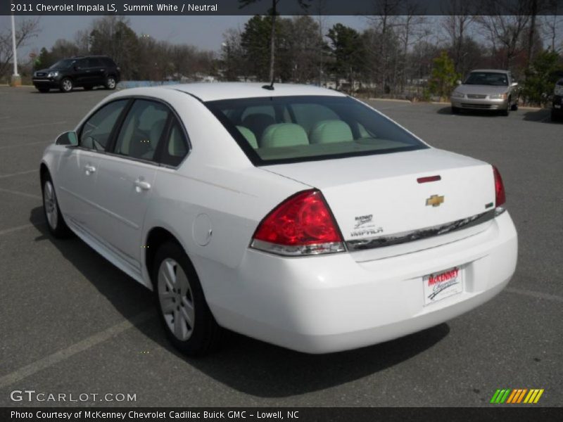 Summit White / Neutral 2011 Chevrolet Impala LS