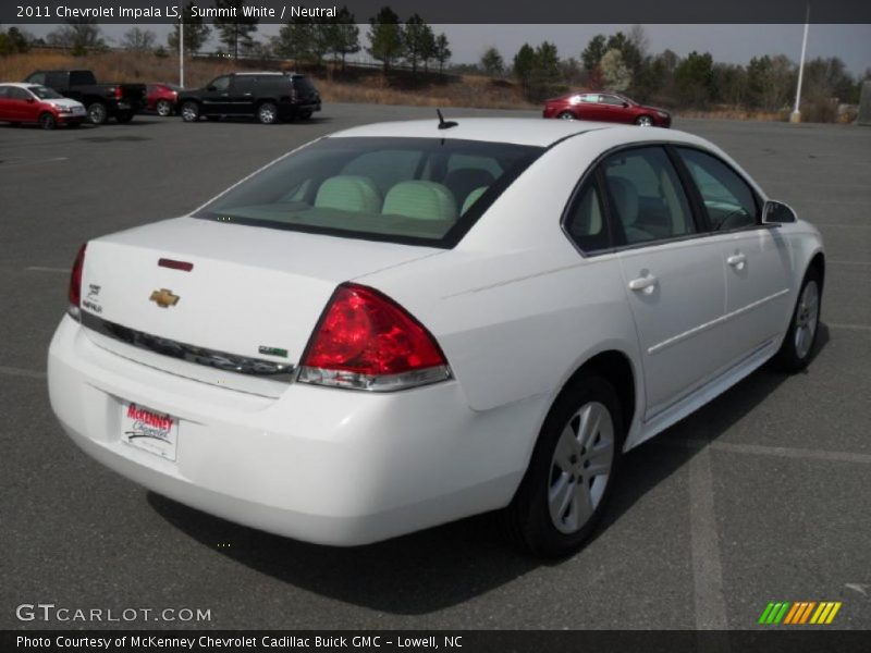 Summit White / Neutral 2011 Chevrolet Impala LS