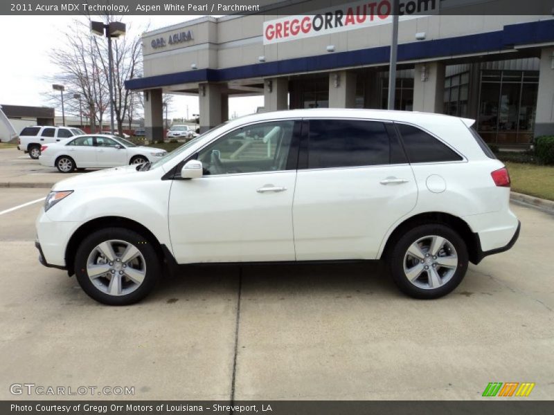 Aspen White Pearl / Parchment 2011 Acura MDX Technology