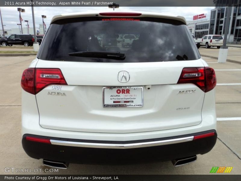 Aspen White Pearl / Parchment 2011 Acura MDX Technology
