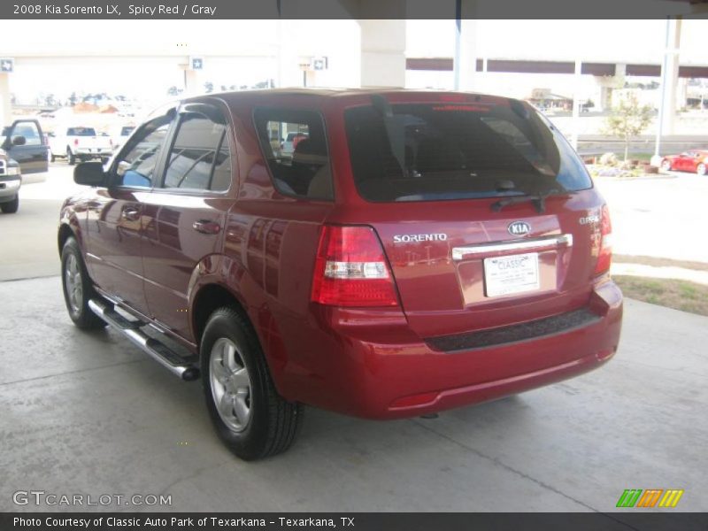 Spicy Red / Gray 2008 Kia Sorento LX