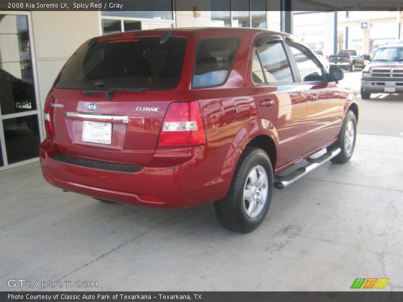 Spicy Red / Gray 2008 Kia Sorento LX