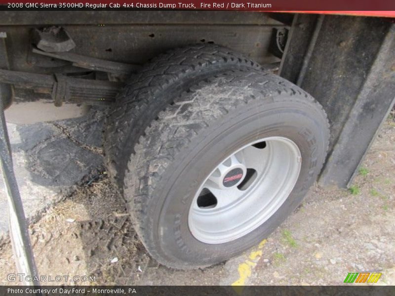 Fire Red / Dark Titanium 2008 GMC Sierra 3500HD Regular Cab 4x4 Chassis Dump Truck