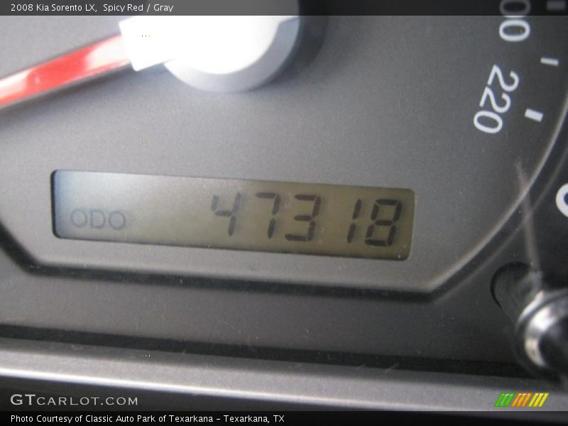 Spicy Red / Gray 2008 Kia Sorento LX