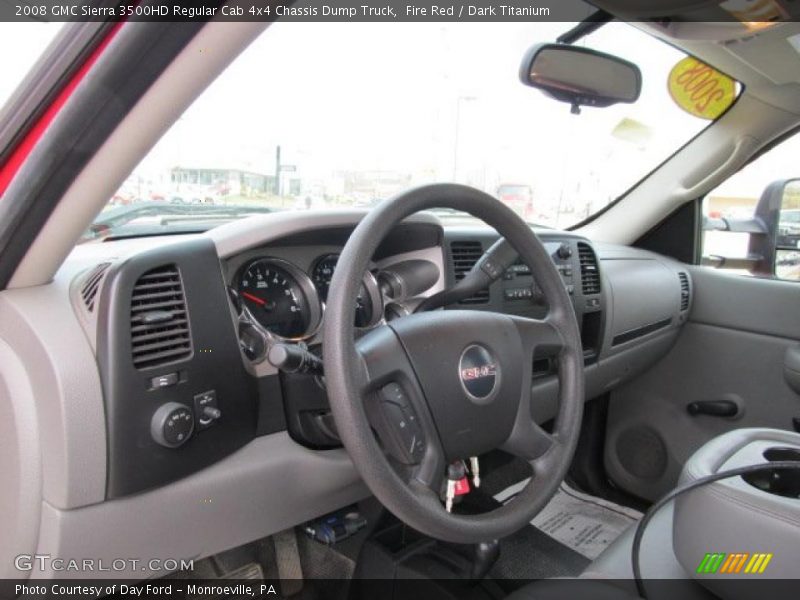 Dashboard of 2008 Sierra 3500HD Regular Cab 4x4 Chassis Dump Truck