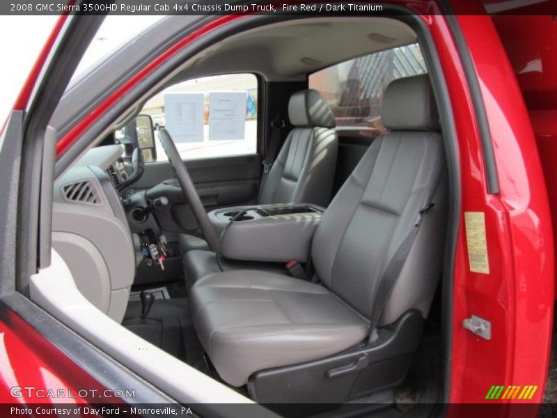  2008 Sierra 3500HD Regular Cab 4x4 Chassis Dump Truck Dark Titanium Interior