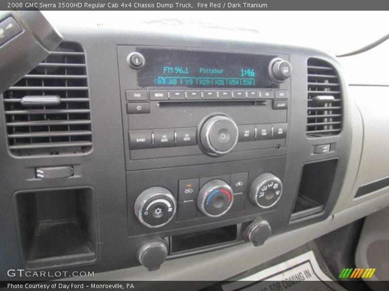 Fire Red / Dark Titanium 2008 GMC Sierra 3500HD Regular Cab 4x4 Chassis Dump Truck