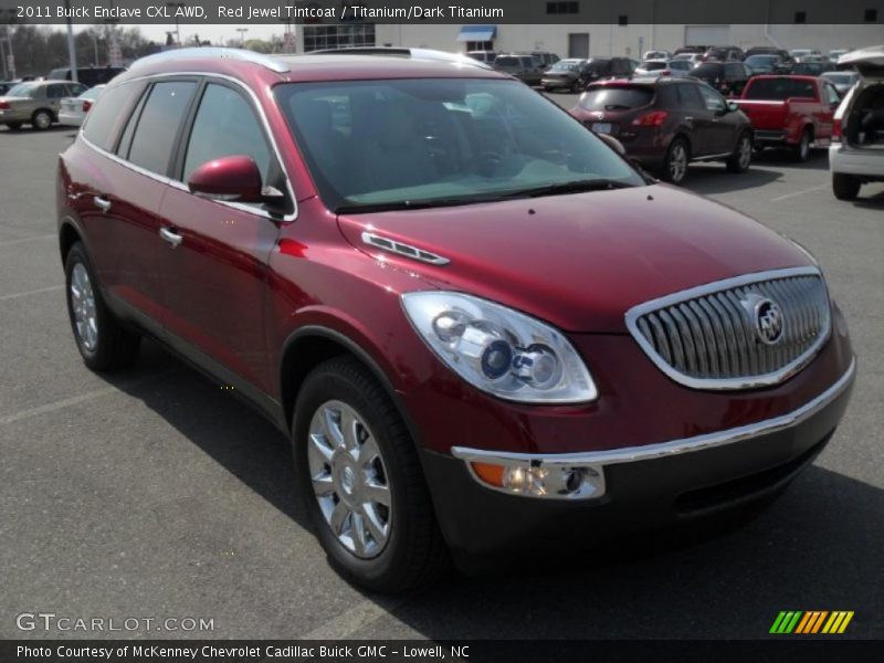 Red Jewel Tintcoat / Titanium/Dark Titanium 2011 Buick Enclave CXL AWD