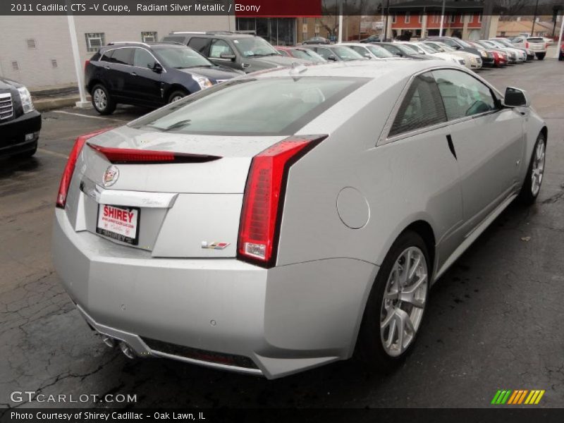 Radiant Silver Metallic / Ebony 2011 Cadillac CTS -V Coupe