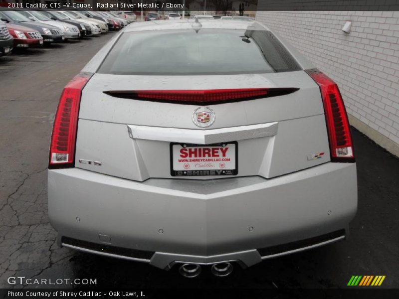 Radiant Silver Metallic / Ebony 2011 Cadillac CTS -V Coupe