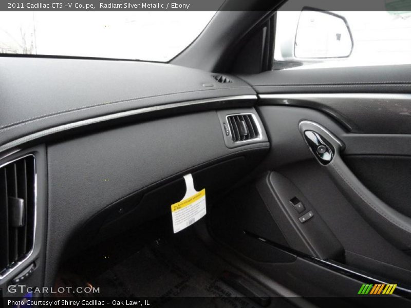 Radiant Silver Metallic / Ebony 2011 Cadillac CTS -V Coupe