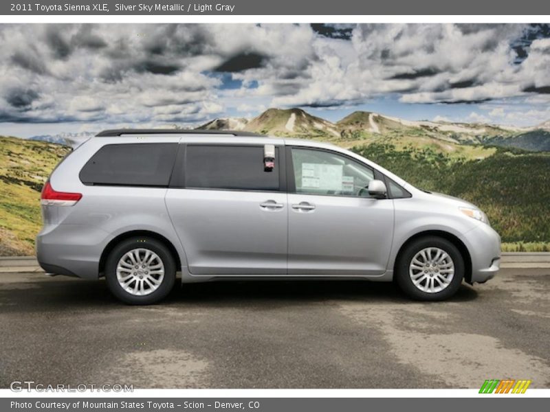 Silver Sky Metallic / Light Gray 2011 Toyota Sienna XLE