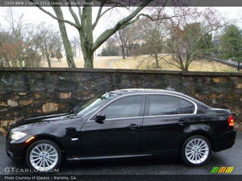 Jet Black / Beige 2009 BMW 3 Series 335d Sedan