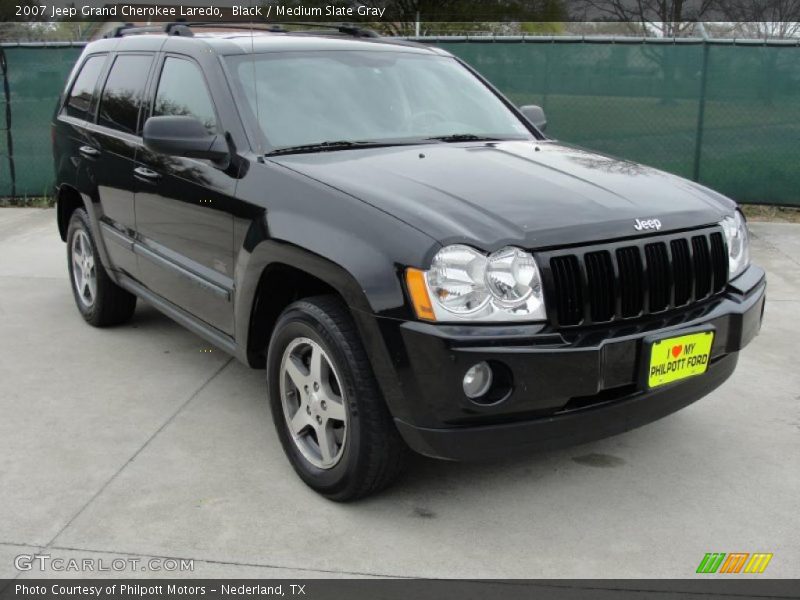 Black / Medium Slate Gray 2007 Jeep Grand Cherokee Laredo