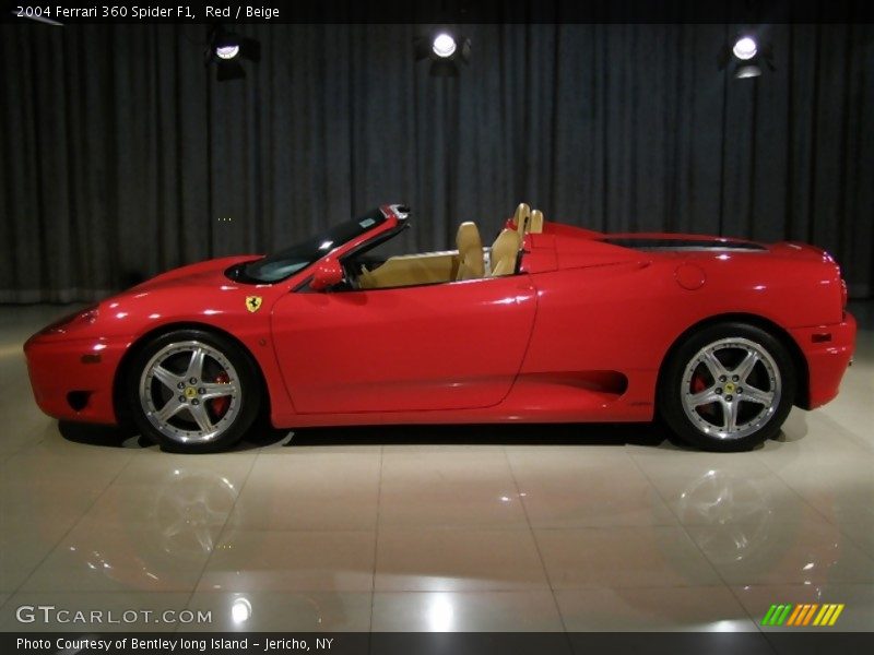 Red / Beige 2004 Ferrari 360 Spider F1