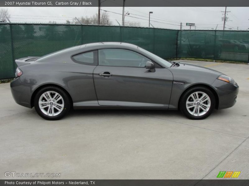 Carbon Gray / Black 2007 Hyundai Tiburon GS