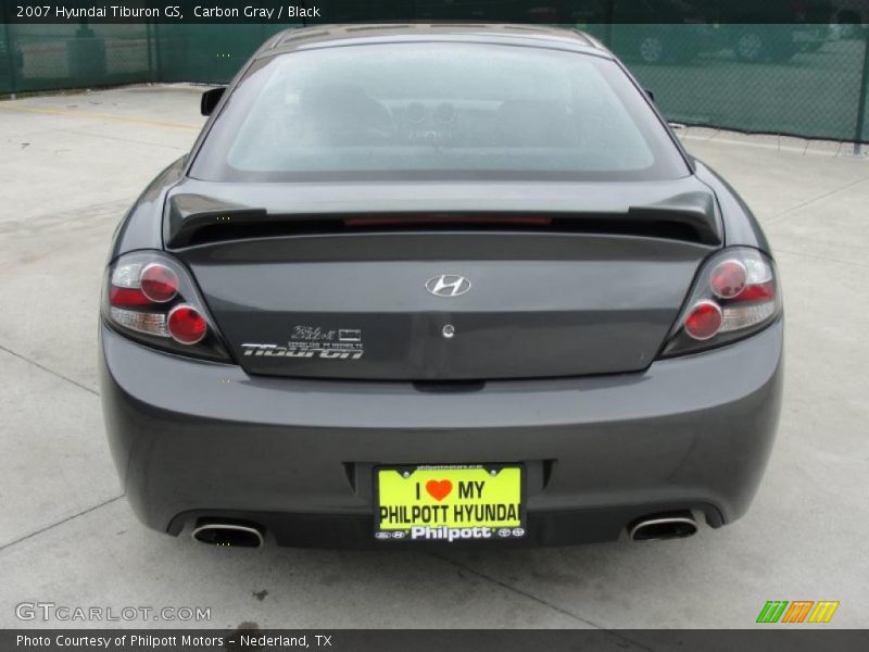 Carbon Gray / Black 2007 Hyundai Tiburon GS