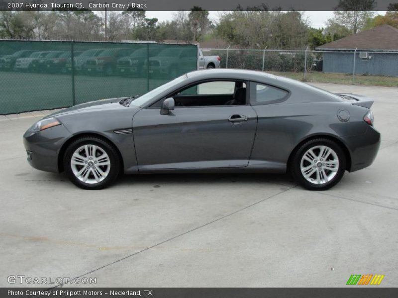 Carbon Gray / Black 2007 Hyundai Tiburon GS