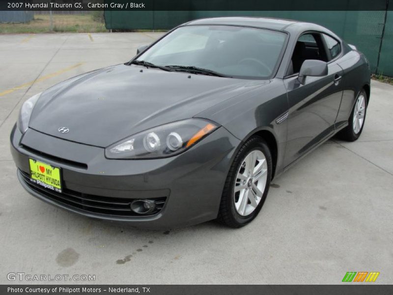 Carbon Gray / Black 2007 Hyundai Tiburon GS