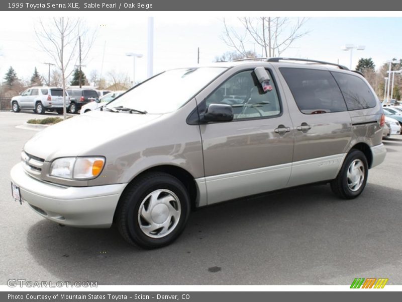 Sable Pearl / Oak Beige 1999 Toyota Sienna XLE