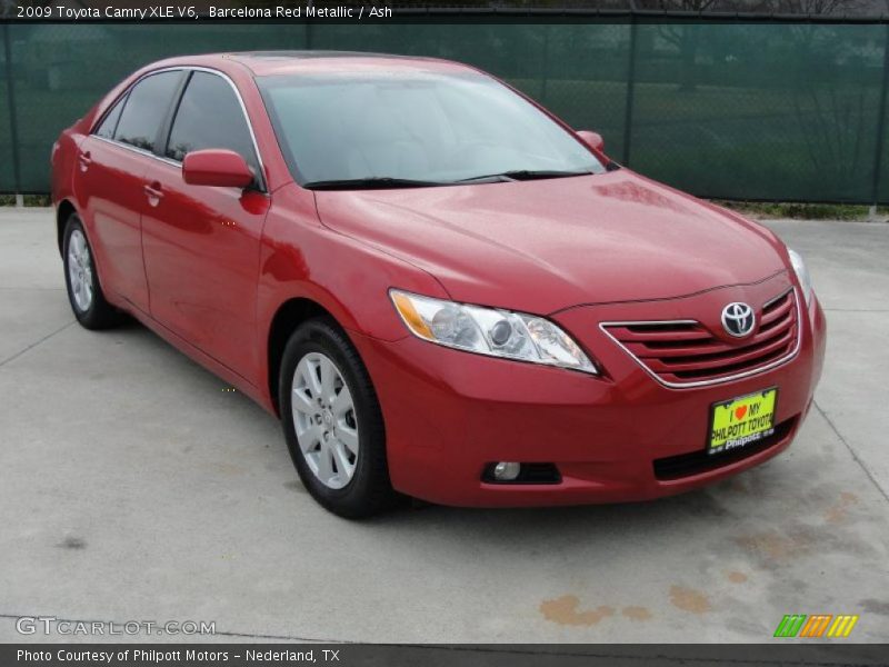 Barcelona Red Metallic / Ash 2009 Toyota Camry XLE V6