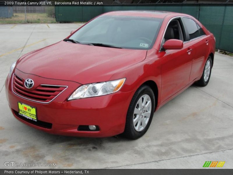 Barcelona Red Metallic / Ash 2009 Toyota Camry XLE V6