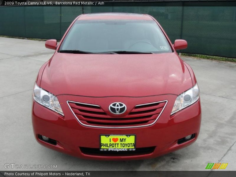 Barcelona Red Metallic / Ash 2009 Toyota Camry XLE V6