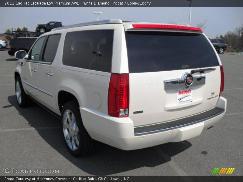 White Diamond Tricoat / Ebony/Ebony 2011 Cadillac Escalade ESV Premium AWD