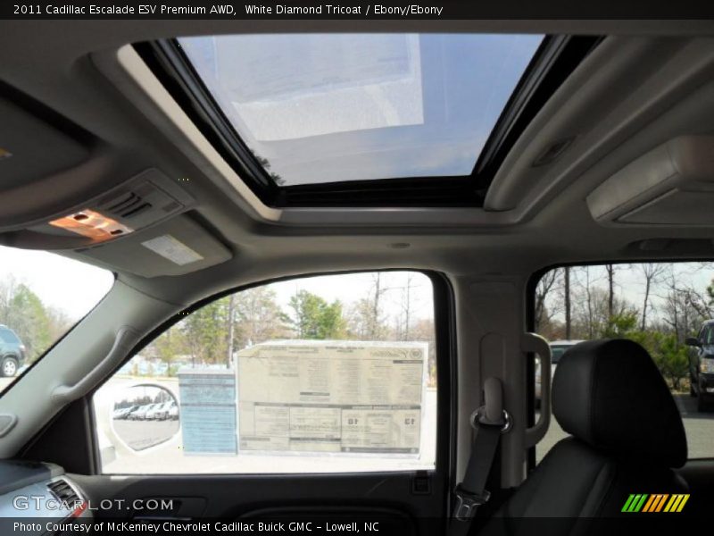 White Diamond Tricoat / Ebony/Ebony 2011 Cadillac Escalade ESV Premium AWD