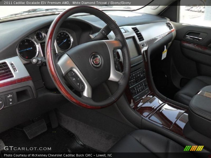 White Diamond Tricoat / Ebony/Ebony 2011 Cadillac Escalade ESV Premium AWD