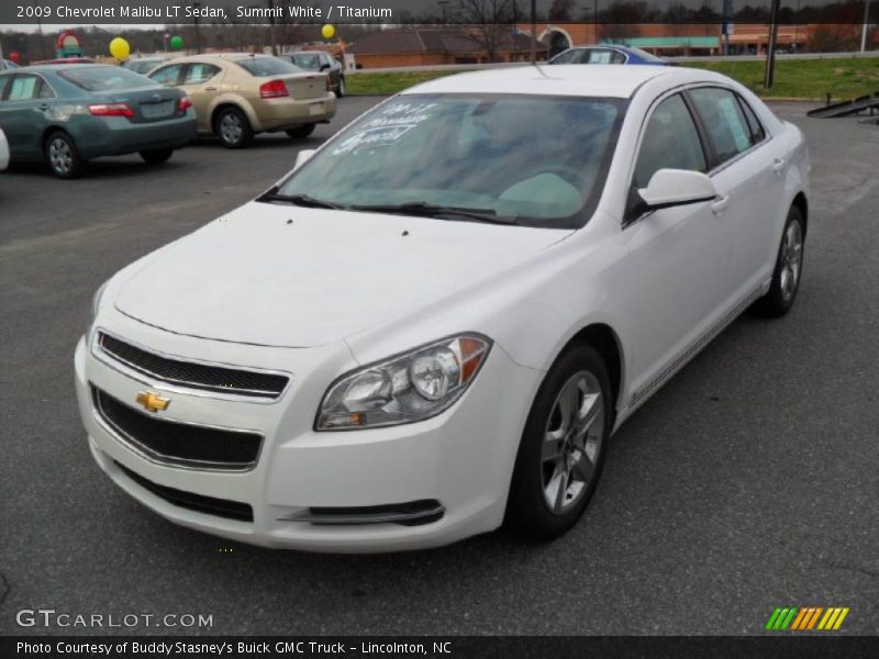 Summit White / Titanium 2009 Chevrolet Malibu LT Sedan