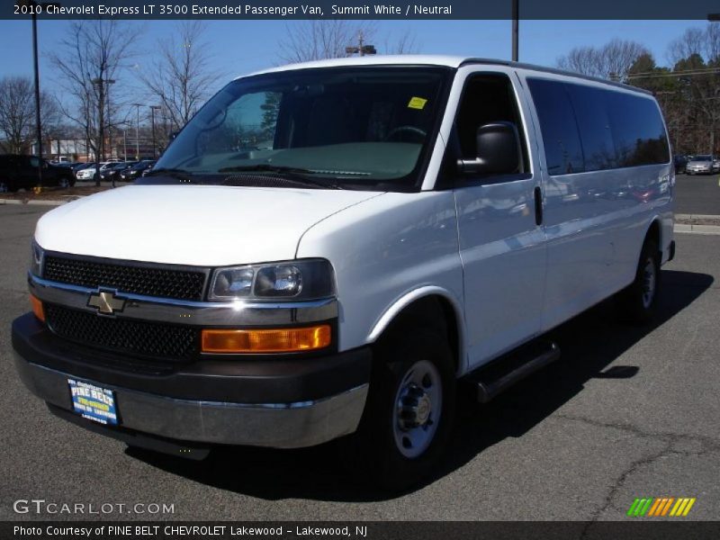 Summit White / Neutral 2010 Chevrolet Express LT 3500 Extended Passenger Van