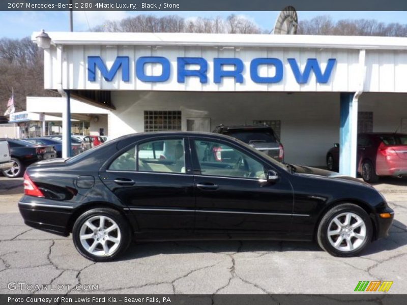 Black / Stone 2007 Mercedes-Benz C 280 4Matic Luxury