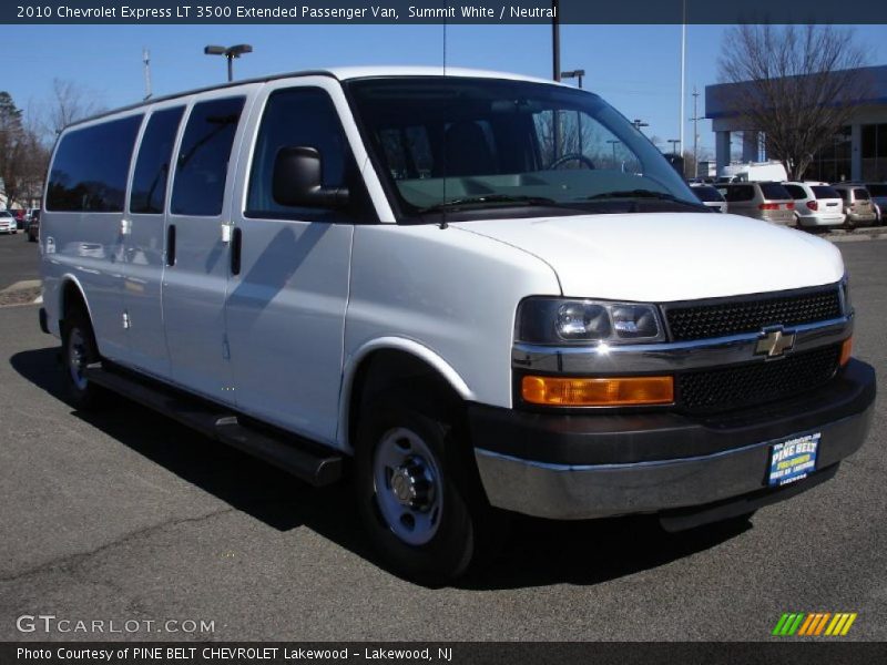 Summit White / Neutral 2010 Chevrolet Express LT 3500 Extended Passenger Van