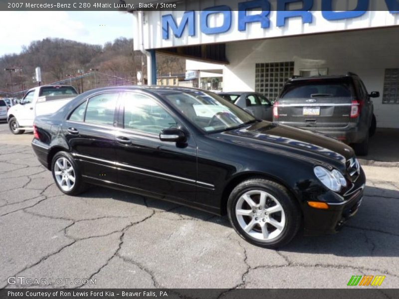 Black / Stone 2007 Mercedes-Benz C 280 4Matic Luxury