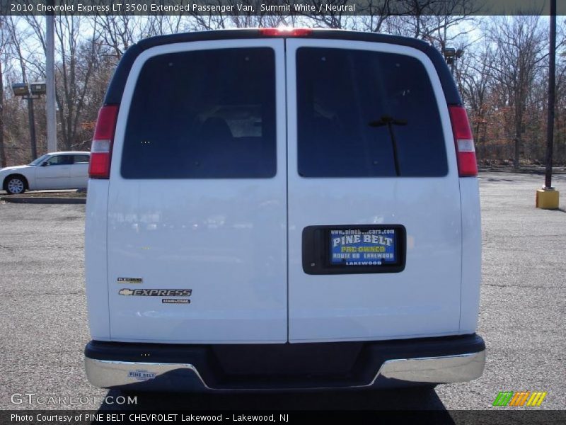 Summit White / Neutral 2010 Chevrolet Express LT 3500 Extended Passenger Van