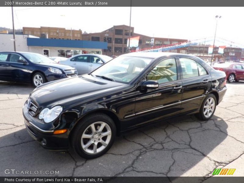 Black / Stone 2007 Mercedes-Benz C 280 4Matic Luxury