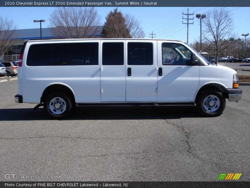 Summit White / Neutral 2010 Chevrolet Express LT 3500 Extended Passenger Van