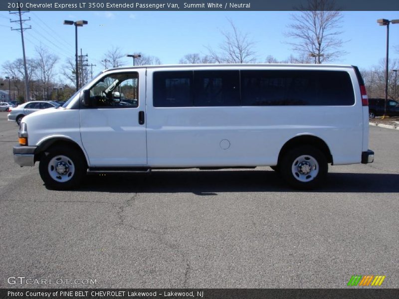 Summit White / Neutral 2010 Chevrolet Express LT 3500 Extended Passenger Van