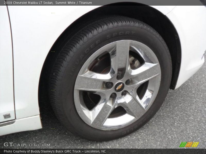 Summit White / Titanium 2009 Chevrolet Malibu LT Sedan
