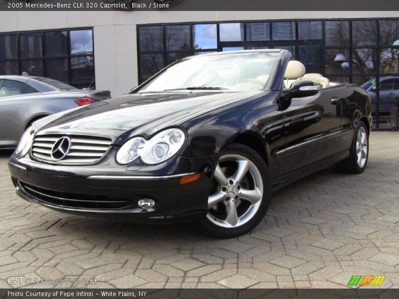 Black / Stone 2005 Mercedes-Benz CLK 320 Cabriolet