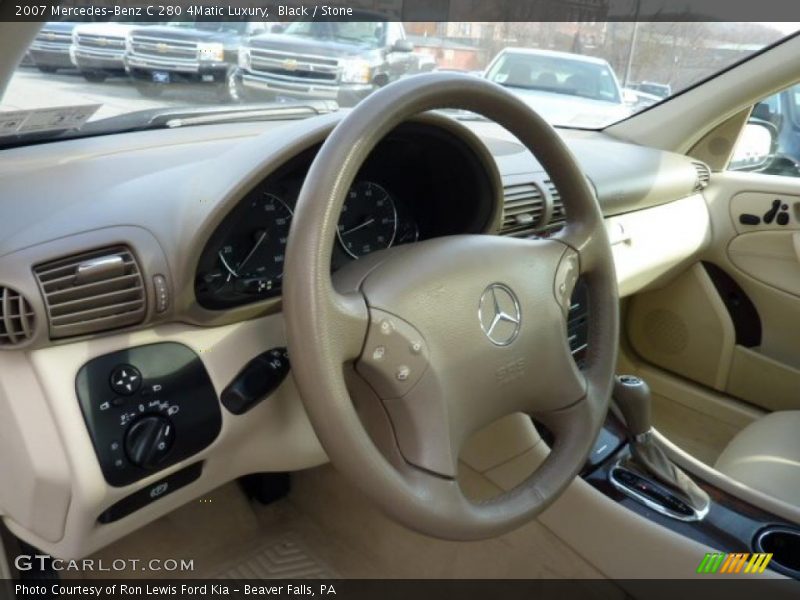 Black / Stone 2007 Mercedes-Benz C 280 4Matic Luxury