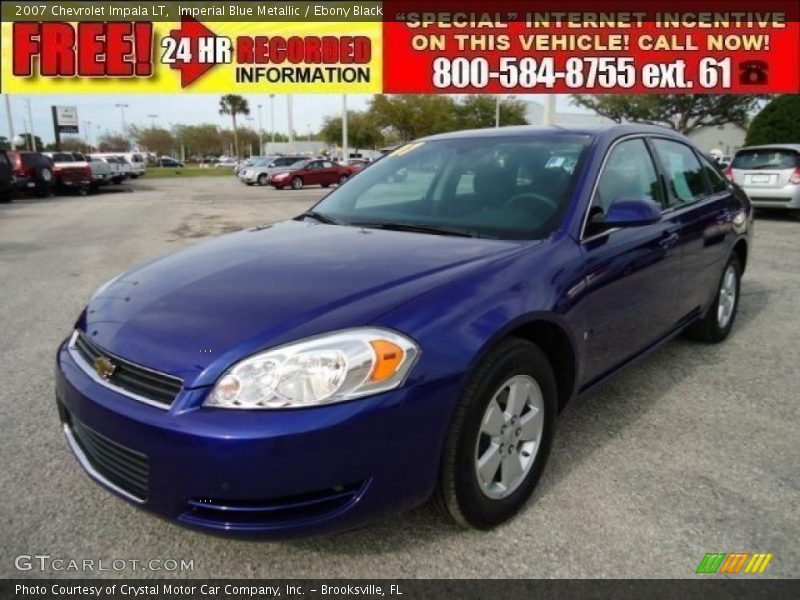 Imperial Blue Metallic / Ebony Black 2007 Chevrolet Impala LT