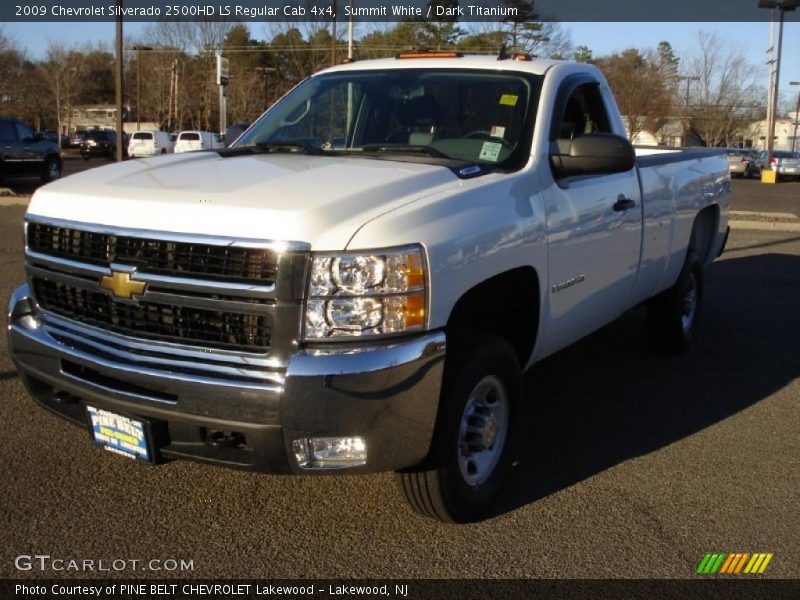 Summit White / Dark Titanium 2009 Chevrolet Silverado 2500HD LS Regular Cab 4x4
