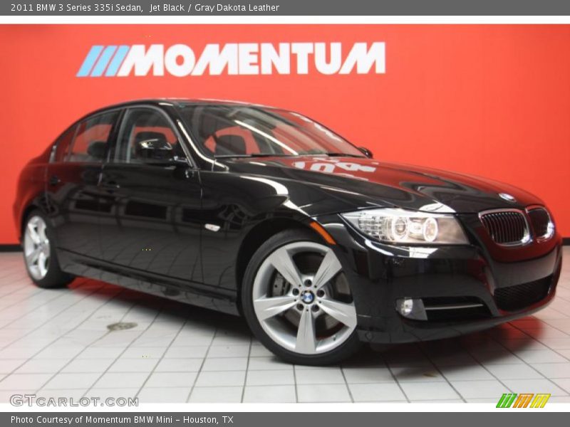 Jet Black / Gray Dakota Leather 2011 BMW 3 Series 335i Sedan
