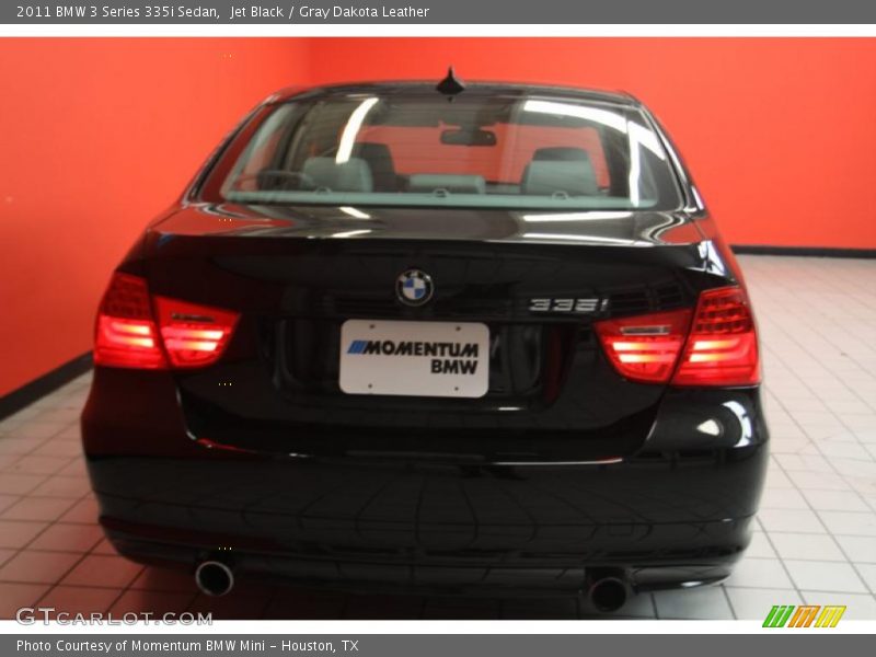 Jet Black / Gray Dakota Leather 2011 BMW 3 Series 335i Sedan