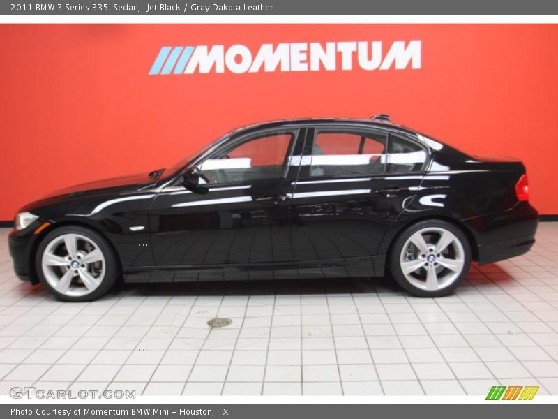 Jet Black / Gray Dakota Leather 2011 BMW 3 Series 335i Sedan