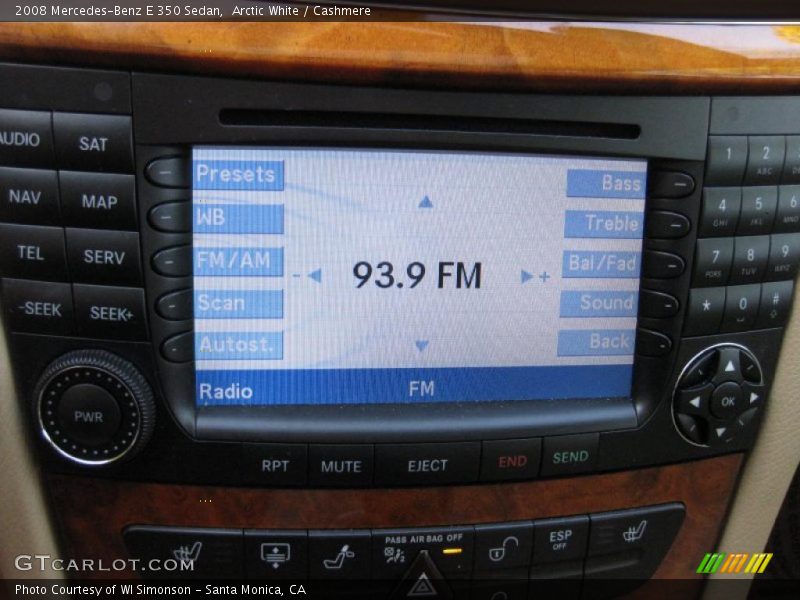 Arctic White / Cashmere 2008 Mercedes-Benz E 350 Sedan