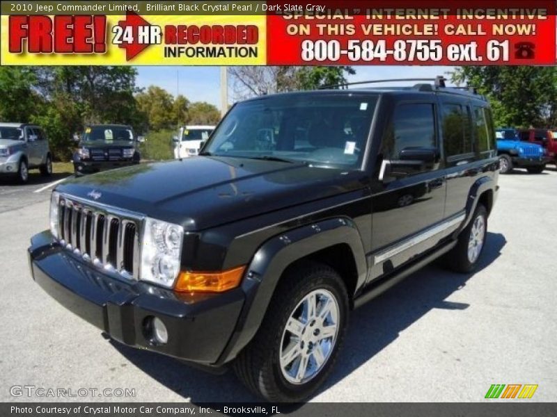 Brilliant Black Crystal Pearl / Dark Slate Gray 2010 Jeep Commander Limited